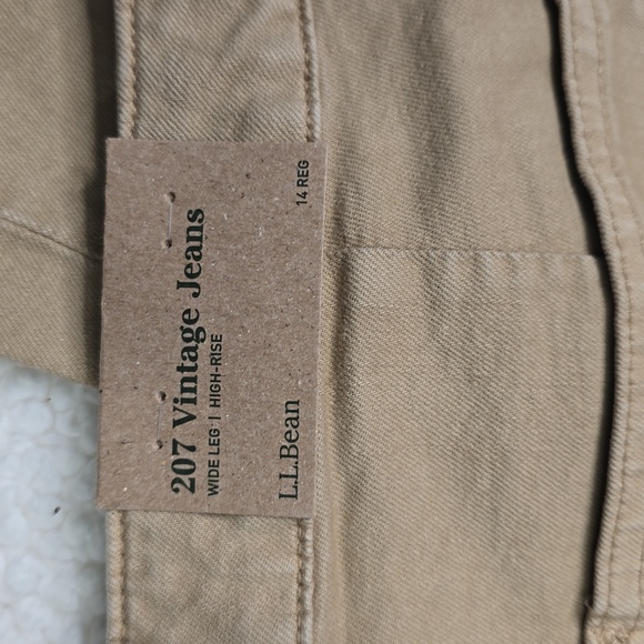 3367  LL Bean Women's 207 Vintage Jeans, High-Rise Wide-Leg Sz 14 NWT - Picture 11 of 11